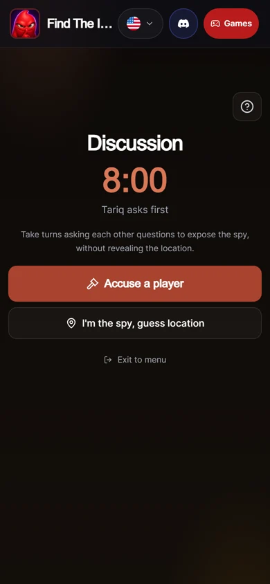 Spyfall Game: Timed discussion Spyfall Game: Timed discussion